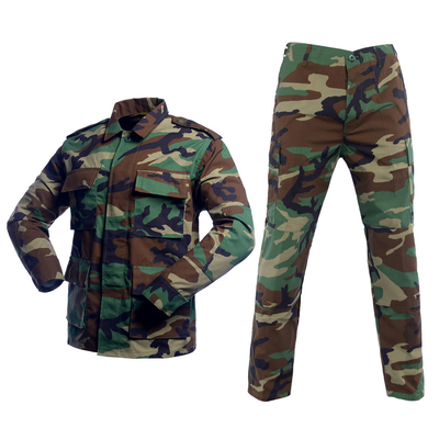 لباس تاکتیکی شین شینگ چین BDU Woodland Camo Uniform T65/C35 210-230gsm ضد آب