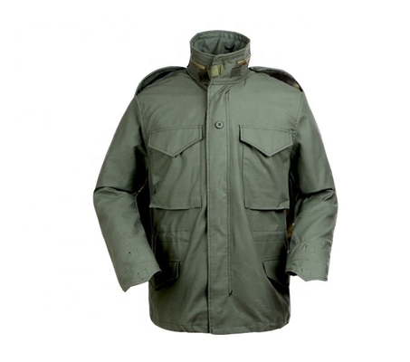 ژاکت نظامی ضد باد بافت بافت بافته شده ژاکت ارتشی سبز زیتونی 220 گرم - 270 گرم