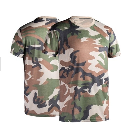 پیراهن تی شرت نظامی تاکتیکی 100٪ پنبه ای Ripstop Camo