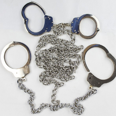 دستبند پای پلیس فولاد کربن استاندارد NIJ با کلید تجهیزات پلیس ضد شورش