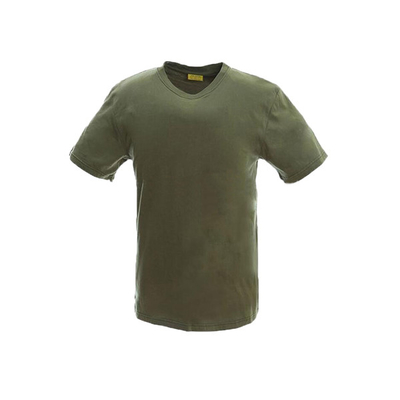 لباس تاکتیکی سبز ارتشی تی شرت 100% پنبه ای پیراهن یقه گرد پارچه نخی ارتشی پیراهن مردانه بافتنی