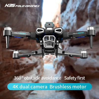 حرفه ای 4K HD ESC دو دوربین مینی Drone H35 Brushless Flow WIFI Quadcopter مانع اجتناب از راه دور