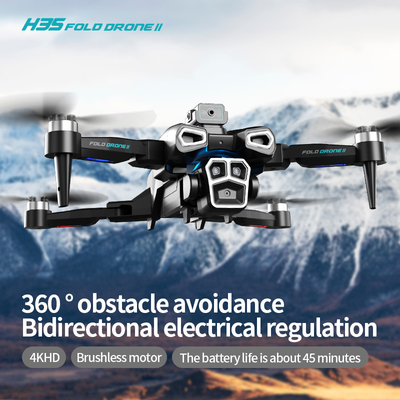 حرفه ای 4K HD ESC دو دوربین مینی Drone H35 Brushless Flow WIFI Quadcopter مانع اجتناب از راه دور
