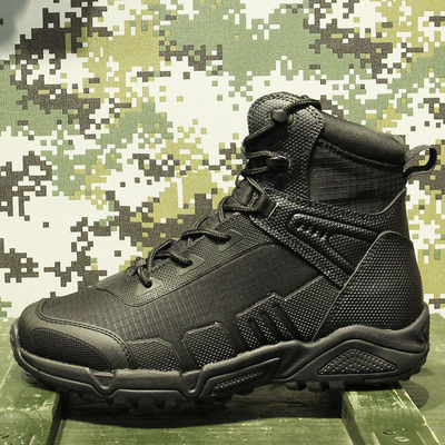 چکمه های نظامی مردانه و چکمه های تاکتیکی، CoolMax Tactical Combat دوامدار چرم کار مفید در فضای باز پیاده روی حمله بو