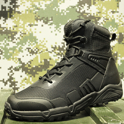 چکمه های نظامی مردانه و چکمه های تاکتیکی، CoolMax Tactical Combat دوامدار چرم کار مفید در فضای باز پیاده روی حمله بو