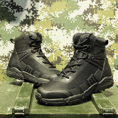 چکمه های نظامی مردانه و چکمه های تاکتیکی، CoolMax Tactical Combat دوامدار چرم کار مفید در فضای باز پیاده روی حمله بو