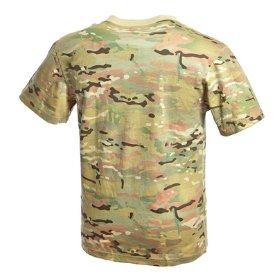 100٪ پنبه تی شرت ارتشی ارتش استتار بادوام